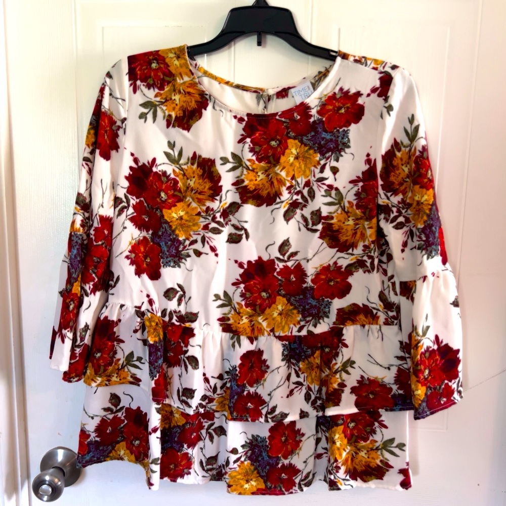 Ruffle floral top